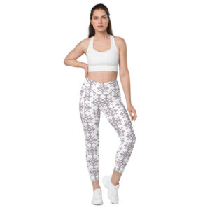 Crossover leggings with pockets