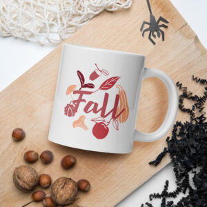 Fall White glossy mug