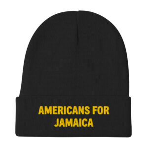 Americans for Jamaica Beanie, Embroidered Beanie
